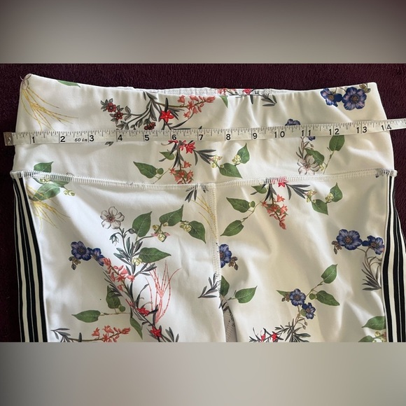 Athleta Contender 7/8 Tight Leggings Blossom Floral Side Stripe Size Small - Picture 5 of 13